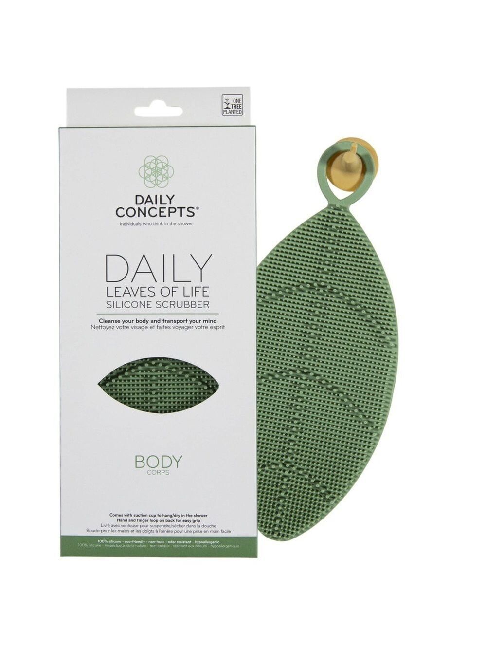 Daily Concepts Daily Leaves of Life Silicone Body Scrubber | NEW | BNIB